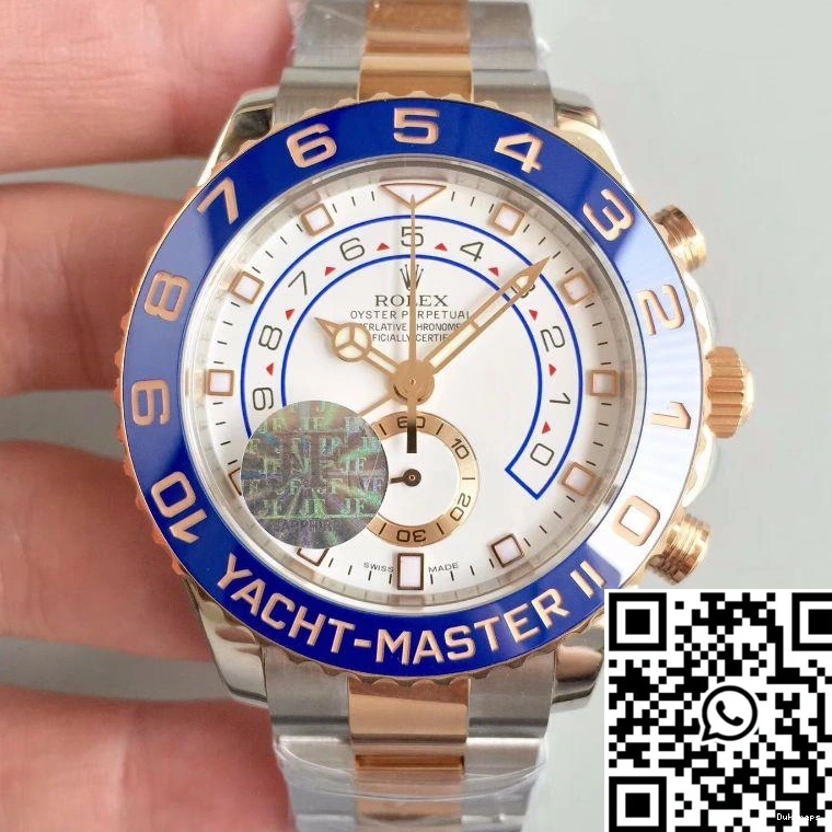 JF Yacht Master Gold Factory Dial 116681 White II Rolex Rose 1221